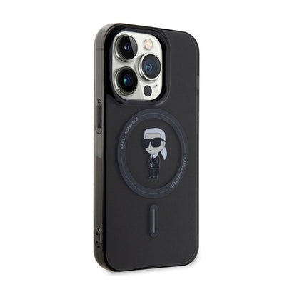 Karl Lagerfeld IML Ikonik MagSafe - dėklas skirtas iPhone 14 Pro Max (juodas)