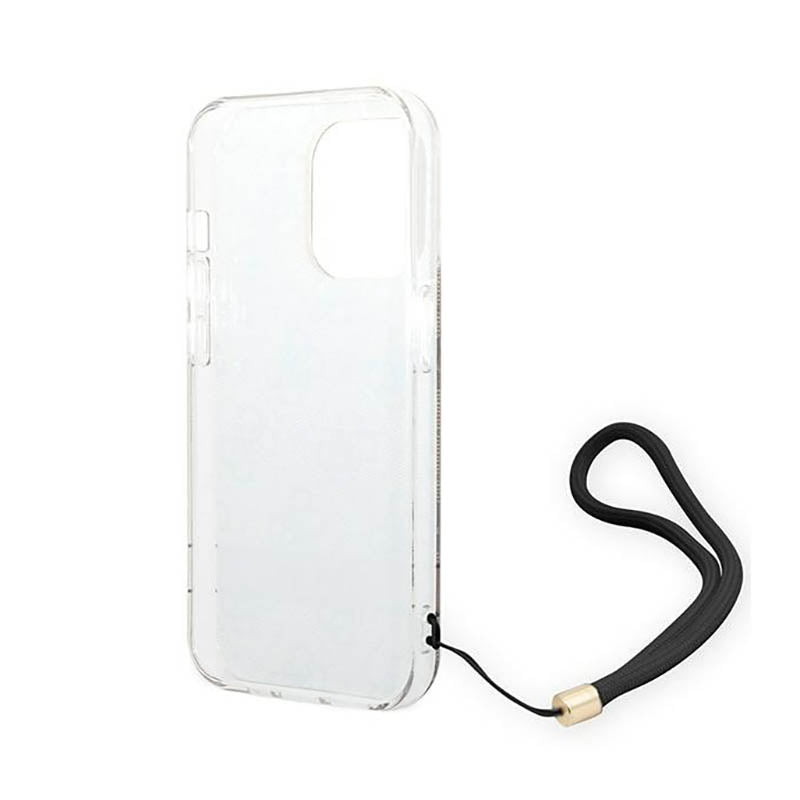 Guess 4G Print Cord - dėklas skirtas iPhone 14 Pro (rudas)