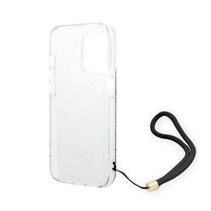 Guess 4G Print Cord - dėklas skirtas iPhone 14 Pro (rudas)