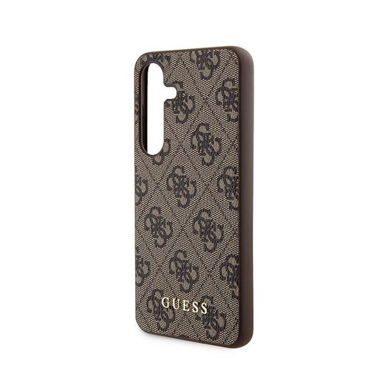 Guess 4G Metal Gold Logo – dėklas skirtas Samsung Galaxy S24 (rudas)