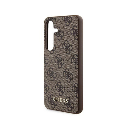 Guess 4G Metal Gold Logo – dėklas skirtas Samsung Galaxy S24 (rudas)