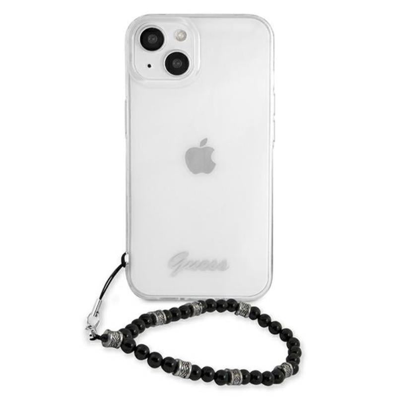 Guess Black Pearl Strap - dėklas iPhone 13 Mini (skaidrus)