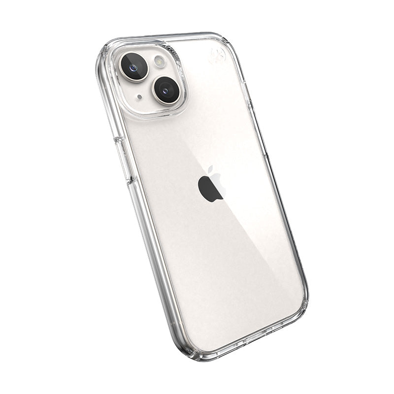 Speck Presidio Perfect-Clear – dėklas, skirtas iPhone 16e / iPhone 15 / iPhone 14 / iPhone 13 (skaidrus)