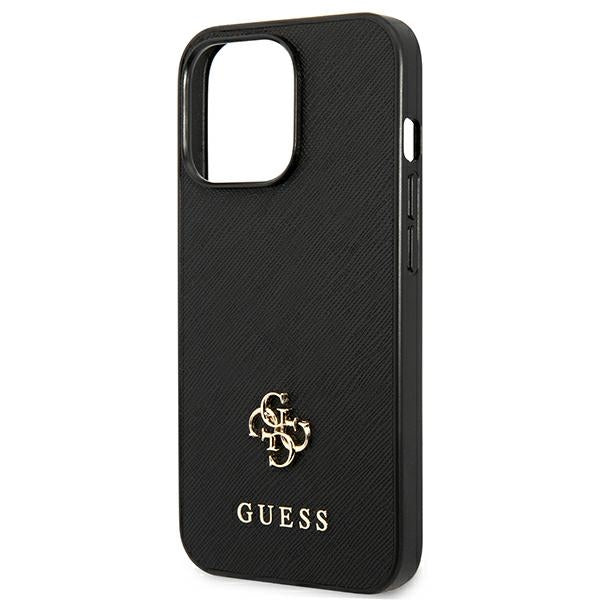 Guess 4G Small Metal Logo – „iPhone 13 Pro“ dėklas (juodas)
