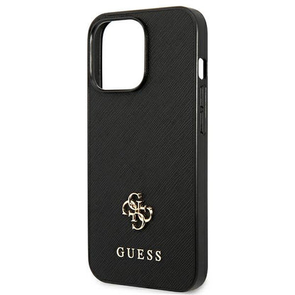 Guess 4G Small Metal Logo – „iPhone 13 Pro“ dėklas (juodas)