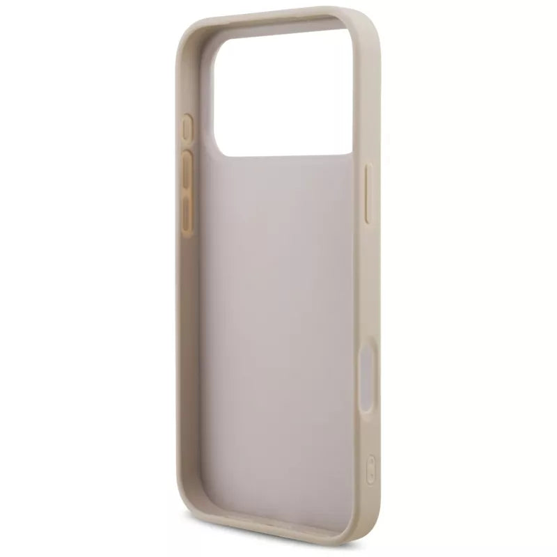 Guess 4G dirželis 4G Classic Logo dėklas iPhone 17 Pro Max (Rožinis)