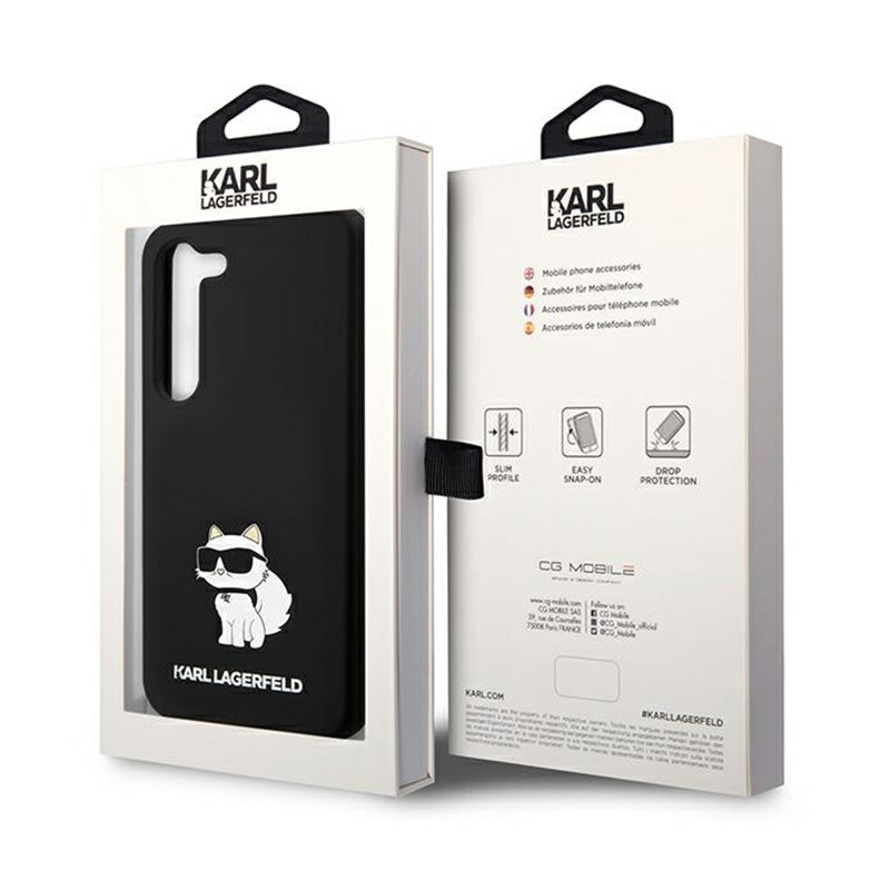 Karl Lagerfeld Silicone Choupette – „Samsung Galaxy S24“ dėklas (juodas)