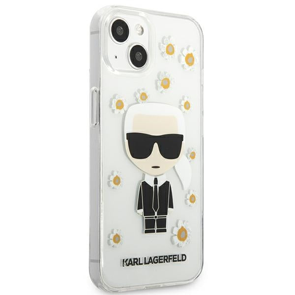 Karl Lagerfeld Iconic Karl Flower – dėklas, skirtas „iPhone 13 Mini“ (skaidrus)