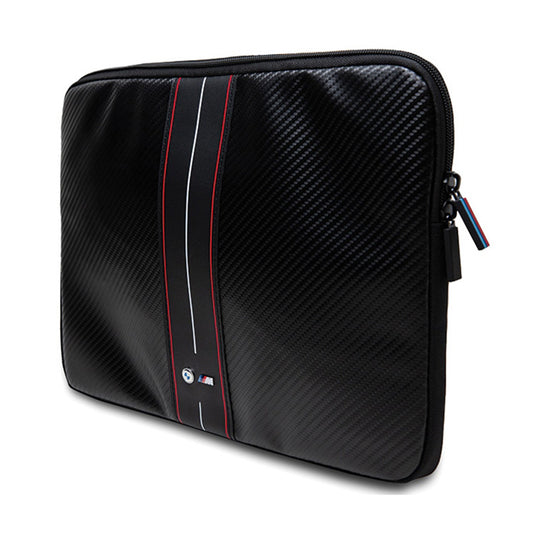 BMW Carbon Red Stripes dėklas - dėklas 15 "/ 16" nešiojamam kompiuteriui (juodas)