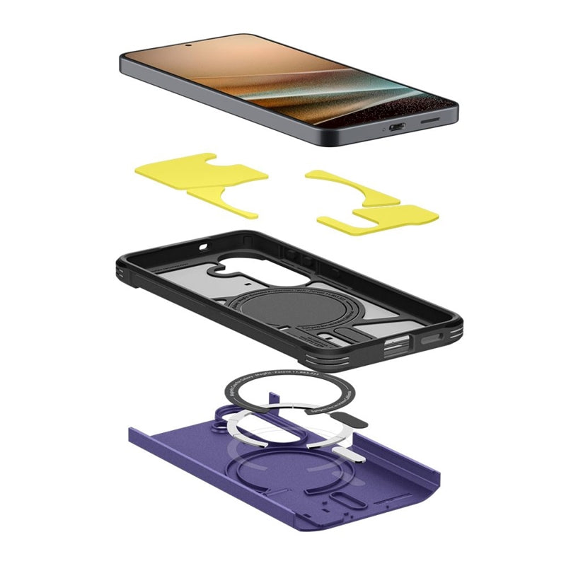 Spigen Tough Armor MagSafe – dėklas, skirtas Samsung Galaxy S26 (Ash Violet)
