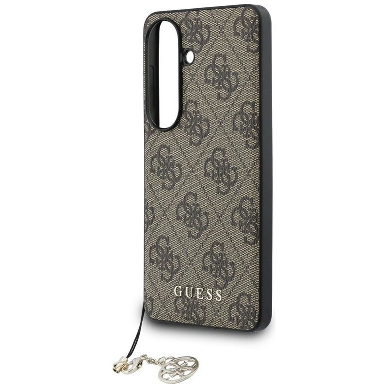 Guess 4G Classic Logo Charm MagSafe dėklas Samsung Galaxy S26 (Rudas)