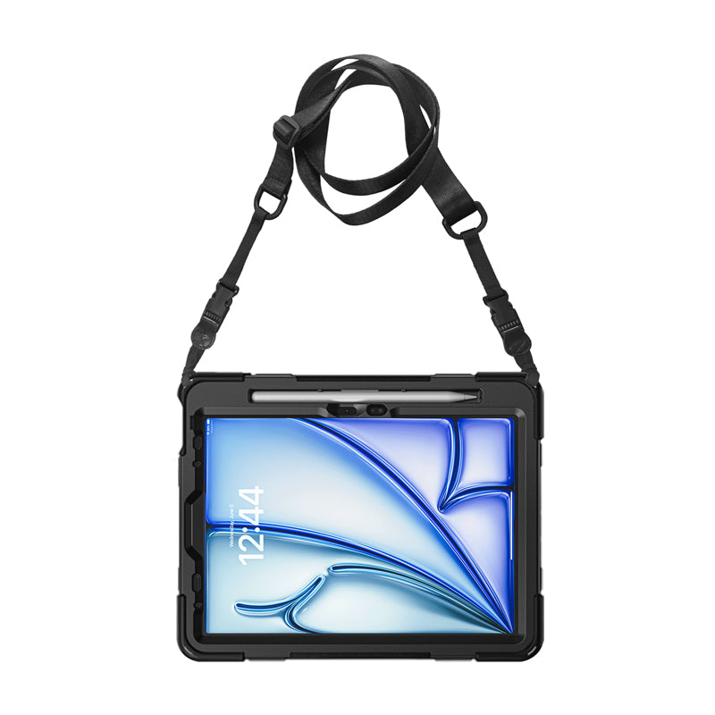 Crong Defender Plus - Tvirtas dėklas iPad Air 11" M3 (2025) / M2 (2024) (juodas)