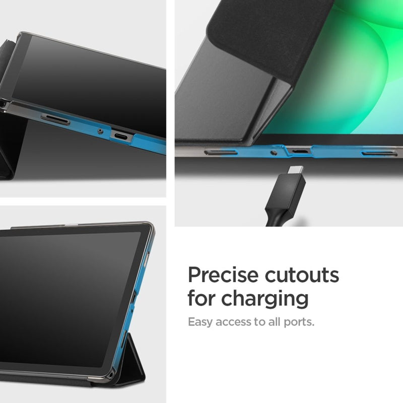 Spigen Smart Fold – dėklas, skirtas Samsung Galaxy Tab A11+ / A9+ (juodos spalvos)