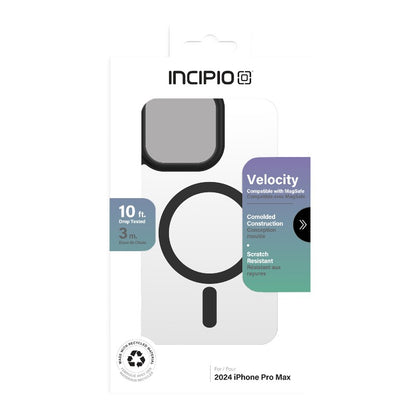 Incipio Velocity MagSafe – dėklas iPhone 16 Pro Max (skaidrus / juodas)