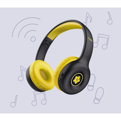 Trust Nouna – Belaidės "Bluetooth" ant ausų nešiojamos vaikiškos ausinės (juodos)