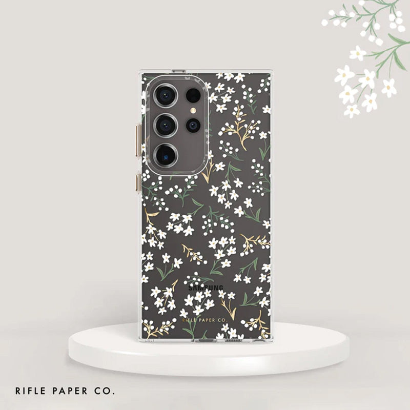 Rifle Paper Clear – dėklas, skirtas „Samsung Galaxy S24 Ultra“ („Petite Fleurs“)