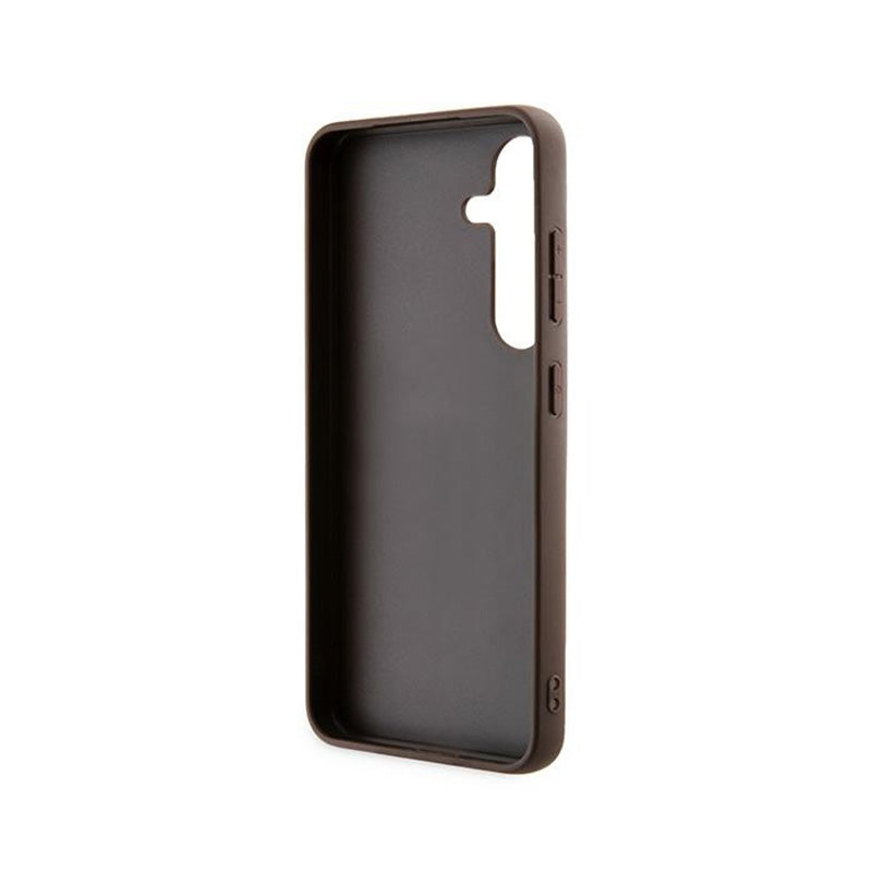 Guess 4G Metal Gold Logo – dėklas skirtas Samsung Galaxy S24 (rudas)