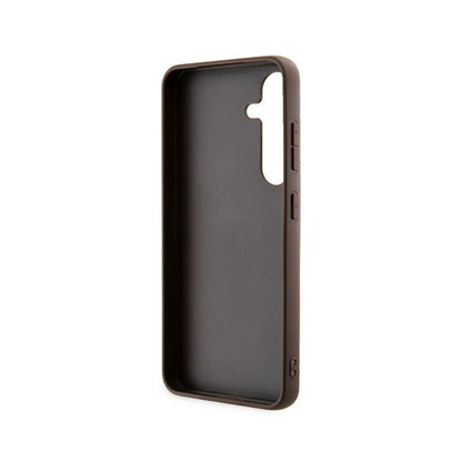 Guess 4G Metal Gold Logo – dėklas skirtas Samsung Galaxy S24 (rudas)