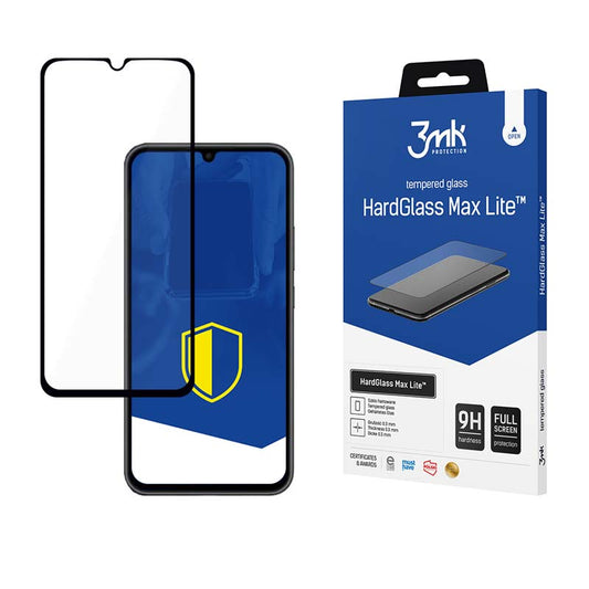 3mk HardGlass Max Lite – grūdintas stiklas, skirtas „Samsung Galaxy A34 5G“ (juoda spalva)
