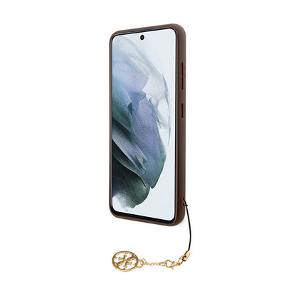 Guess 4G Charms kolekcija – Dėklas Samsung Galaxy A35 5G (rudas)