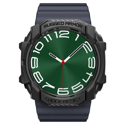 Spigen Rugged Armor – Dėklas, skirtas Samsung Galaxy Watch Ultra 47 mm (2025/2024) (Matinė juoda)
