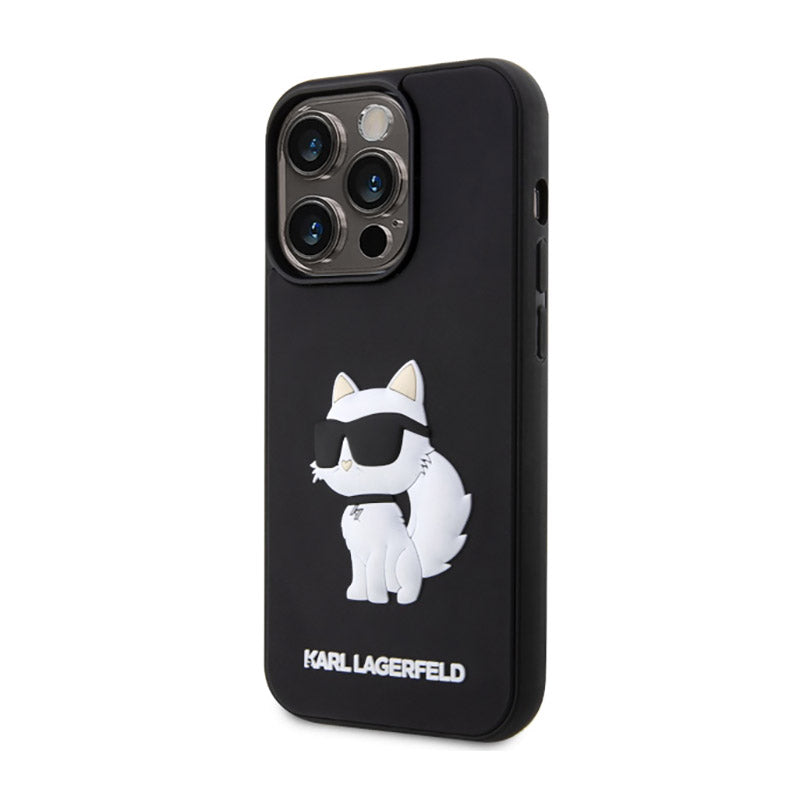 Karl Lagerfeld 3D guminis NFT Choupette – dėklas, skirtas „iPhone 14 Pro Max“ (juodas)