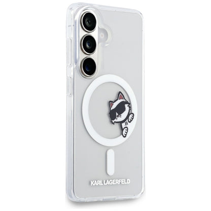 Karl Lagerfeld IML Peekaboo Choupette MagSafe dėklas - Samsung Galaxy S26 dėklas (Skaidrus)