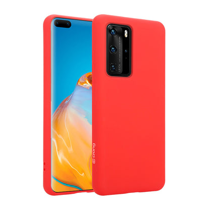 Crong Color Cover – Lankstus dėklas, skirtas „Huawei P40 Pro“ (raudonas)