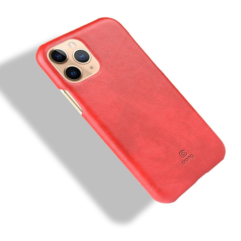 Crong Essential Cover – PU odos dėklas, skirtas iPhone 11 Pro Max (raudonas)