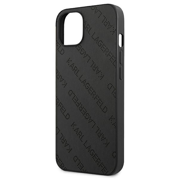 Karl Lagerfeld Perforated Allover – dėklas, skirtas iPhone 13 mini (juodas)