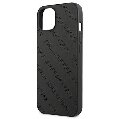 Karl Lagerfeld Perforated Allover – dėklas, skirtas iPhone 13 mini (juodas)