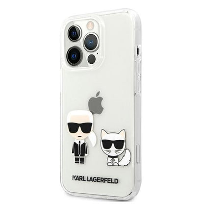 Karl Lagerfeld Ikonik & Choupette – dėklas iPhone 13 Pro Max (skaidrus)