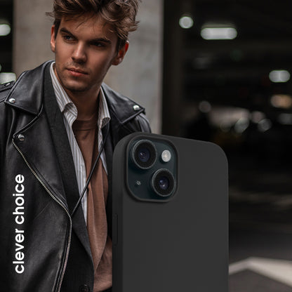 Crong Color Cover Magnetic - dėklas, skirtas iPhone 15 Plus su MagSafe (juodas)