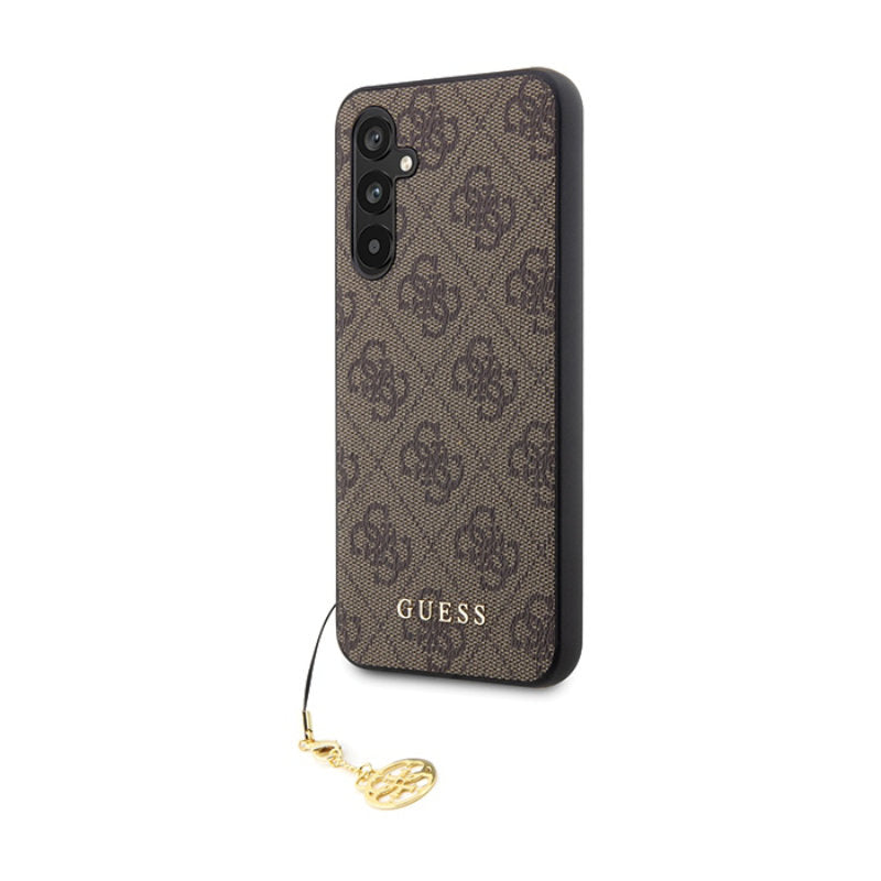 Guess 4G Charms kolekcija – dėklas Samsung Galaxy S23 FE (rudas)