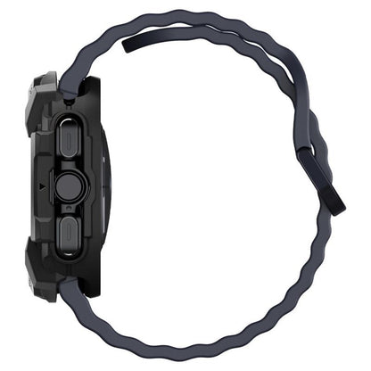 Spigen Rugged Armor – Dėklas, skirtas Samsung Galaxy Watch Ultra 47 mm (2025/2024) (Matinė juoda)