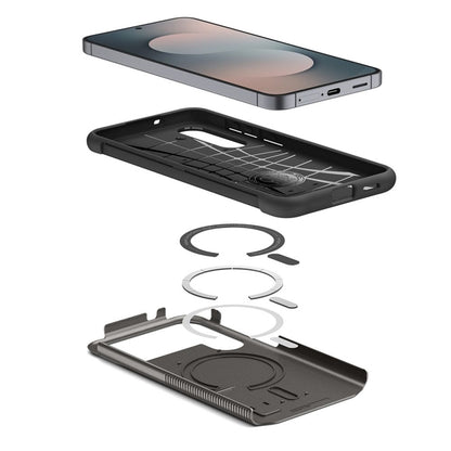 Spigen Slim Armor Mag MagSafe dėklas, skirtas Samsung Galaxy S25 FE (Gunmetal)