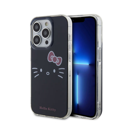 Hello Kitty IML Kitty Face – iPhone 15 Pro dėklas (juodas)
