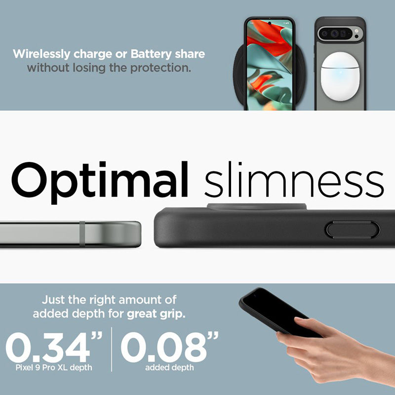 Spigen Ultra Hybrid – Dėklas Google Pixel 9 Pro XL (matinė juoda)