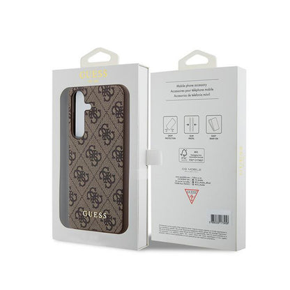 Guess 4G Metal Gold Logo – dėklas skirtas Samsung Galaxy S24 (rudas)