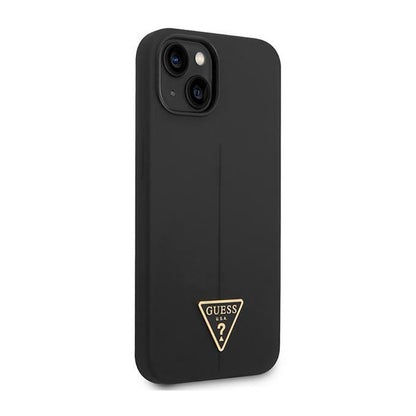 Guess Silicone Triangle Logo - Dėklas iPhone 14 Plus (juodas)
