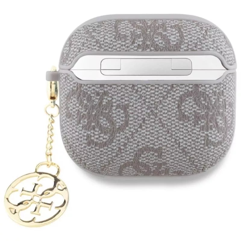 Guess 4G Charm kolekcija – dėklas, skirtas „AirPods 4“, rožinis