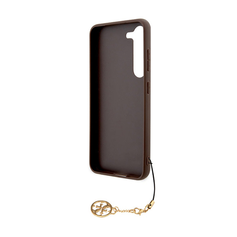 Guess 4G Charms kolekcija – Dėklas Samsung Galaxy A35 5G (rudas)