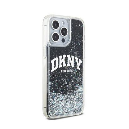 DKNY skystas blizgučių didelis logotipas – dėklas, skirtas iPhone 13 Pro Max (juoda)