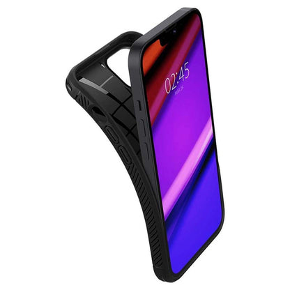 Spigen Rugged Armor – iPhone 13 dėklas (juodas)