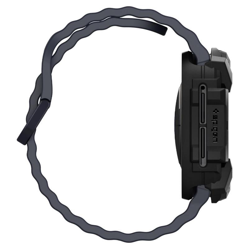 Spigen Rugged Armor – Dėklas, skirtas Samsung Galaxy Watch Ultra 47 mm (2025/2024) (Matinė juoda)