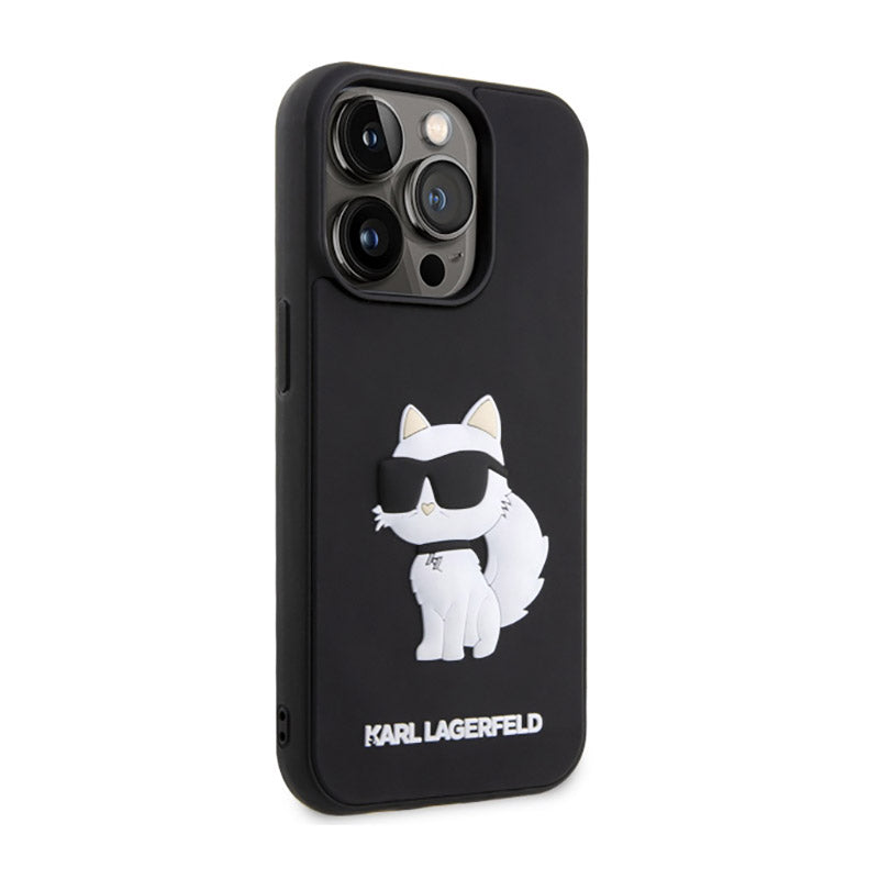 Karl Lagerfeld 3D guminis NFT Choupette – dėklas, skirtas „iPhone 14 Pro Max“ (juodas)