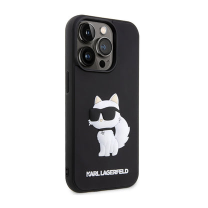 Karl Lagerfeld 3D guminis NFT Choupette – dėklas, skirtas „iPhone 14 Pro Max“ (juodas)