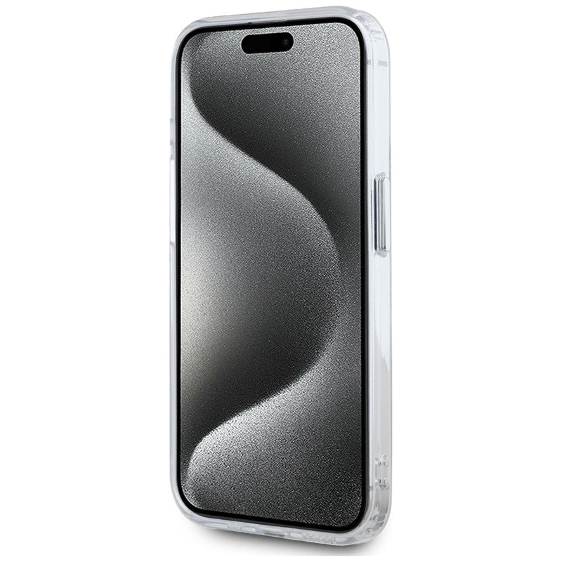 Karl Lagerfeld IML Metal Karl Head MagSafe - dėklas, skirtas iPhone 15 Pro Max (baltas)