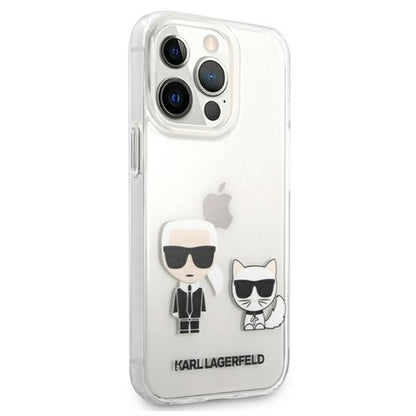 Karl Lagerfeld Ikonik & Choupette – dėklas iPhone 13 Pro Max (skaidrus)
