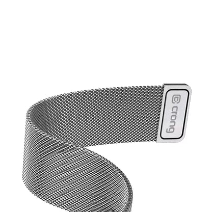 "Crong Milano Steel" - Nerūdijančio plieno dirželis "Apple Watch" 38/40/41/42 mm (sidabrinis)